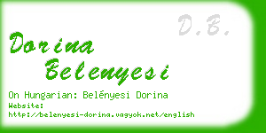 dorina belenyesi business card